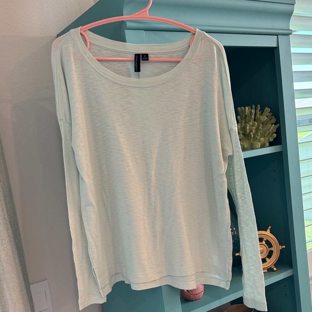 Cynthia Rowley Mint Long Sleeve Top Medium